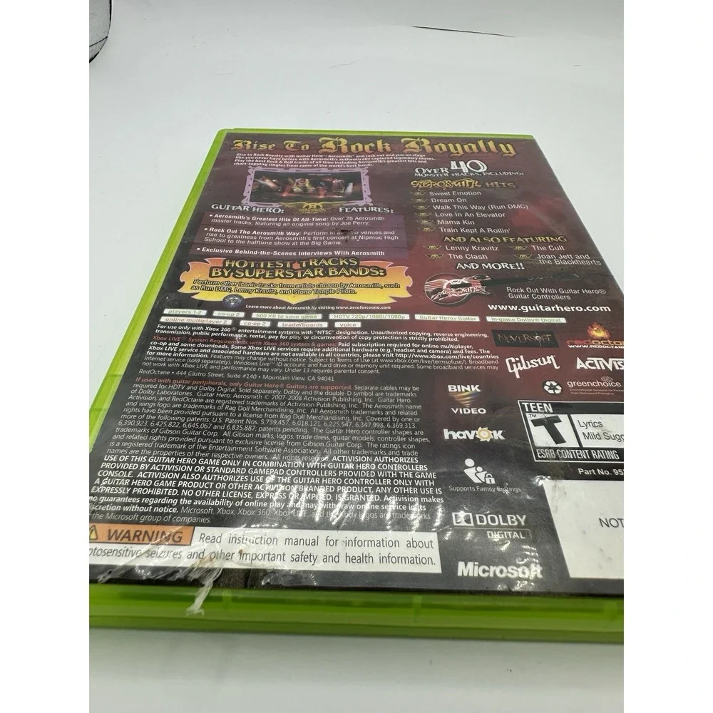 Guitar Hero Aerosmith Xbox 360 Complete CIB NTSC Music Rhythm Game